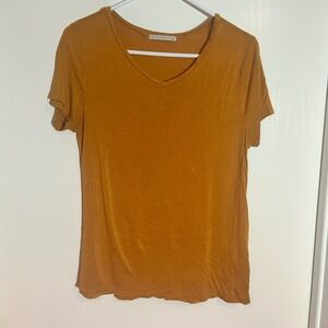Active Basic Womens Top Large V Neck Short Sleeve Tee Shirt Casual